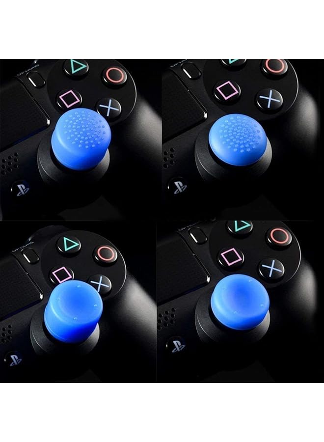 erorex 8Pcs Anti Slip Silicone Grip Thumb Compatible With Steam Deck Playstation 5 Ps5 Ps4 Xbox 360 Xbox One Switch Pro Controller Joystick Grips Caps Cover Analog Stick Blue  - Image 3