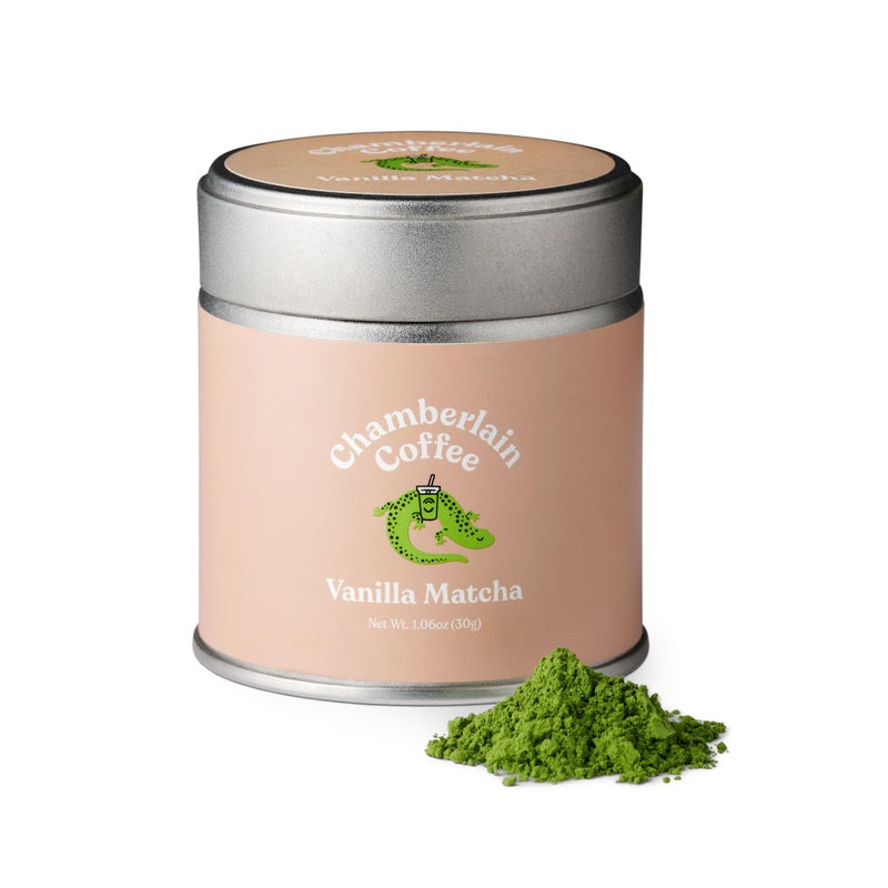 Chamberlain Coffee Vanilla Matcha Powder - Ceremonial Grade Matcha Powder with Madagascar Vanilla, First Harvest, Gluten-Free Flavor for Hot and Iced Drinks, Made with Premium Organic Ingredients - 1.06 Oz - Image 1