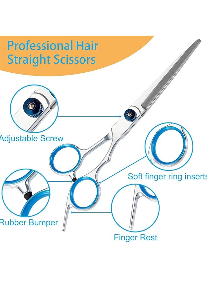Hair Cutting Scissors Shears Kits, 15 Pcs Professional Stainless Steel Hairdressing Shears Set Thinning Scissors for Barber/Salon/Home/Men/Women/Kids/Adults - Image 2