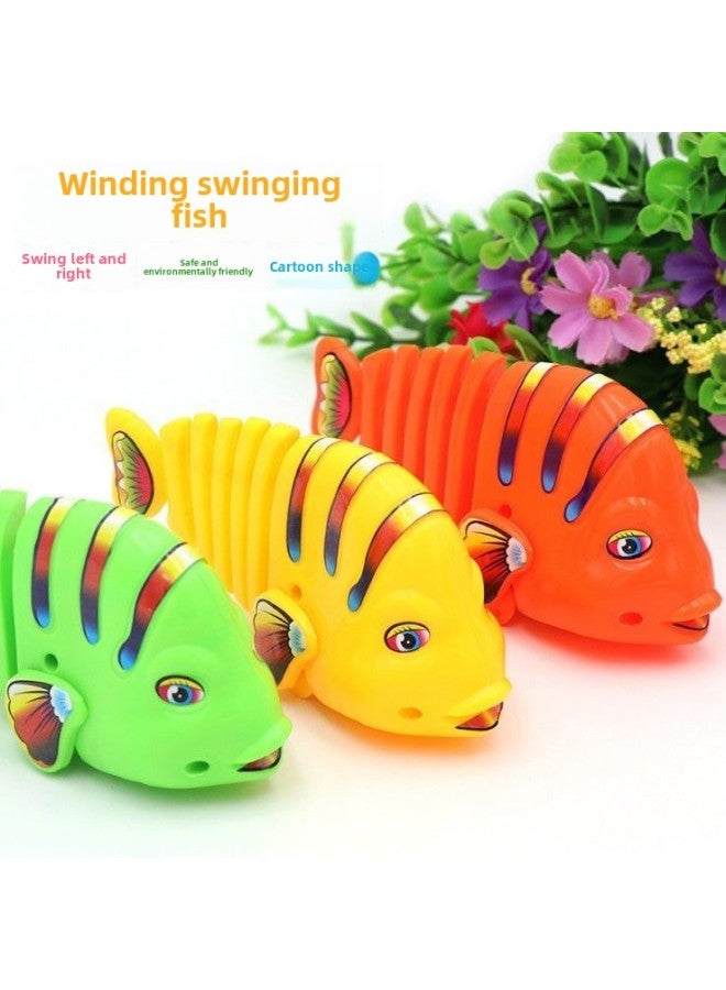 Explosions Closing Toy Small Animal Swinging Fish Chain Closing Toy 1-3-5 Years Old Baby Puzzle Crawling-Color:1 Piece Of Hairline Swinging Fish In Random Colors - Image 1