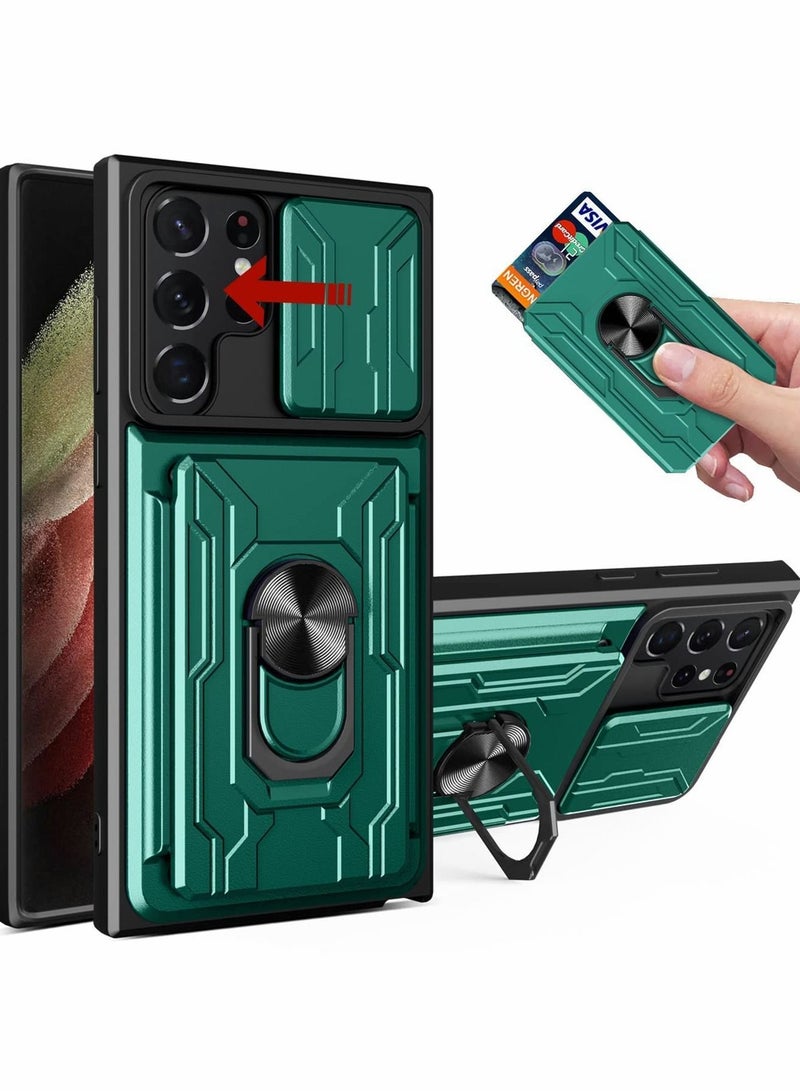 Y&D Case for Samsung Galaxy S22 Ultra with Card Holder Camera Cover  - Image 1
