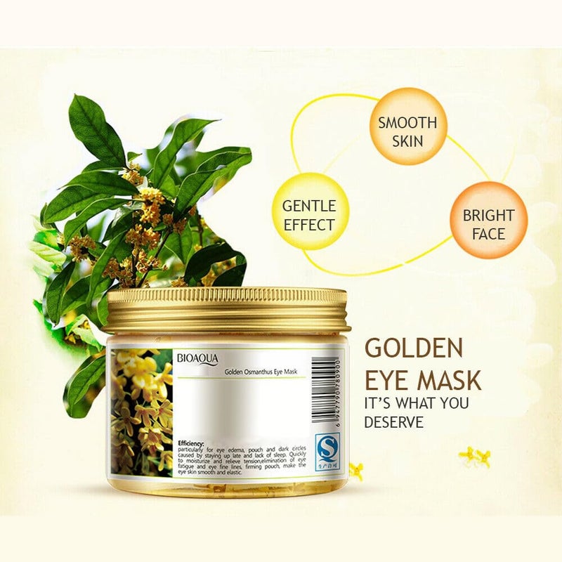 BIOAQUA Gold Osmanthus Lemon Eye Mask 80 Pcs Women Collagen Gel Protein Nourishing - Image 5