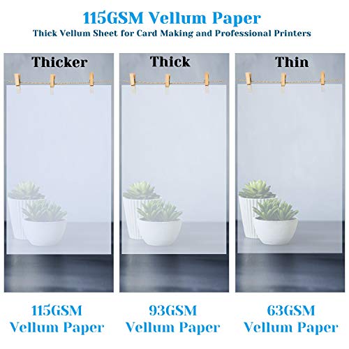 cridoz Vellum Paper, Cridoz 115GSM Transparent Vellum 8.5 x 11 Translucent Clear Printable Tracing Paper for Printing Invitation Cards - Image 2
