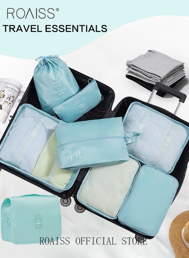 roaiss 10 PCS Compression Packing Cubes for Men and Women Lightweight Travel Luggage Organizer for Clothes Shoes Toiletries or Accessories Large Capacity Moisture Proof Storage Bags for Carry on Suitcases - Image 2