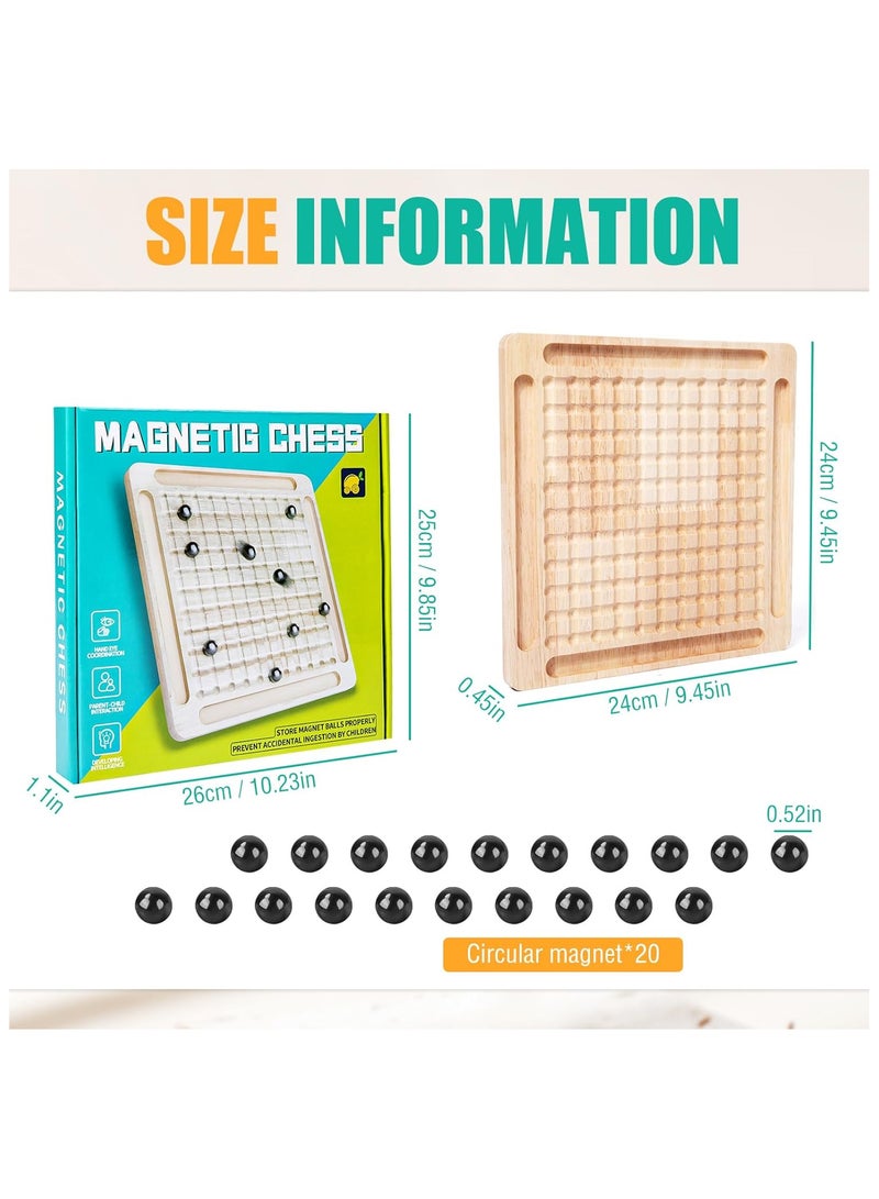 لعبة الشطرنج المغناطيسية، لعبة الشطرنج المغناطيسية مع لوحة شطرنج خشبية، لعبة لوحة مغناطيسية متعددة اللاعبين، شطرنج مغناطيسي، لعبة تفاعلية بين الوالدين والطفل للعائلة... - Image 2