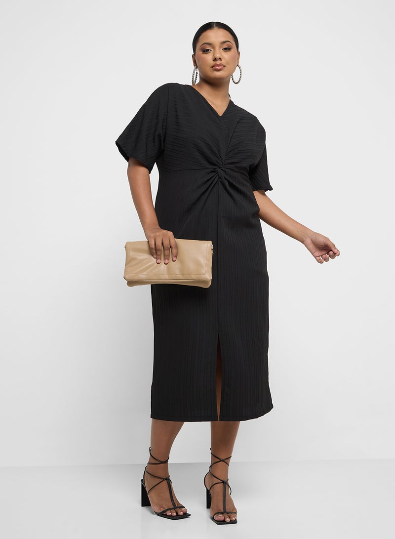 Ginger Plus Twist Front Midi Dress - Image 4