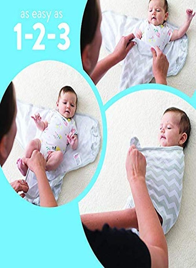 PEUBUD ® Baby's Pure Cotton Soft Swaddlers/Wrap/Sleeping Bag/Wrapper Envelope Swaddle Adjustable (0-3 Months, Multicolour) - Pack of 2 - Image 4
