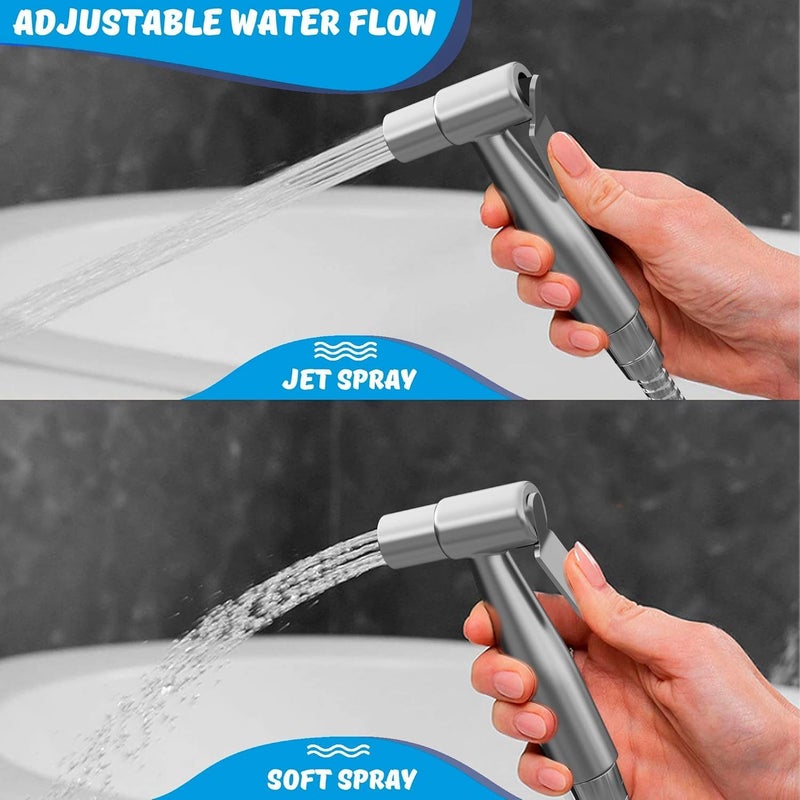 Avaby Premium Bidet Sprayer - Handheld Bide Jet Spray for Toilet | Adjustable Water Pressure | Leak-Proof Stainless Steel Toilet Bedit Sprayer | Muslim Shower | Cloth Diaper Washer | Bathroom Bidet - Image 4