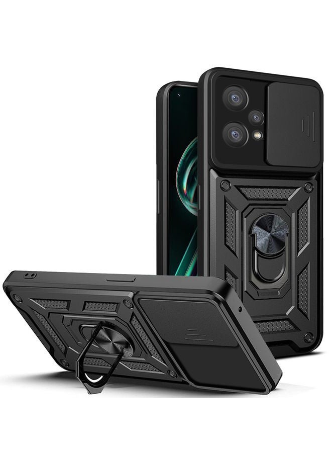 Shield Full Protection Case With Metal Ring &Slide Camera Cover For realme 9 pro plus case  - Image 1