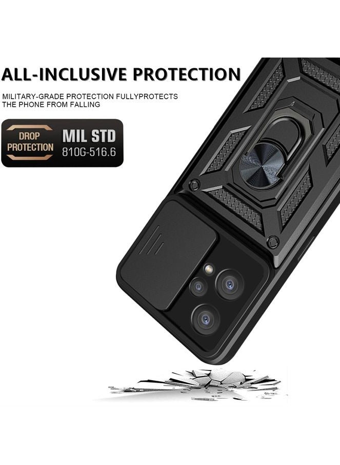 Shield Full Protection Case With Metal Ring &Slide Camera Cover For realme 9 pro plus case  - Image 3