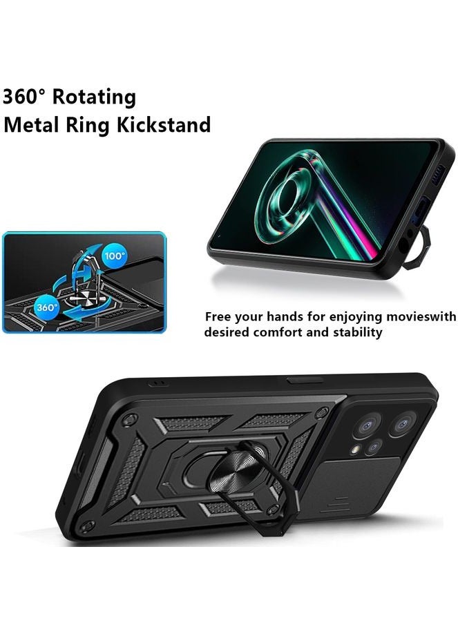 Shield Full Protection Case With Metal Ring &Slide Camera Cover For realme 9 pro plus case  - Image 4