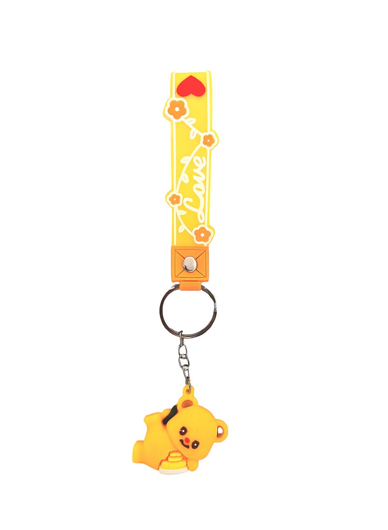 ButterBear Silicone Keychain 1 Piece ( Some Band Color May Vary ) - Image 1