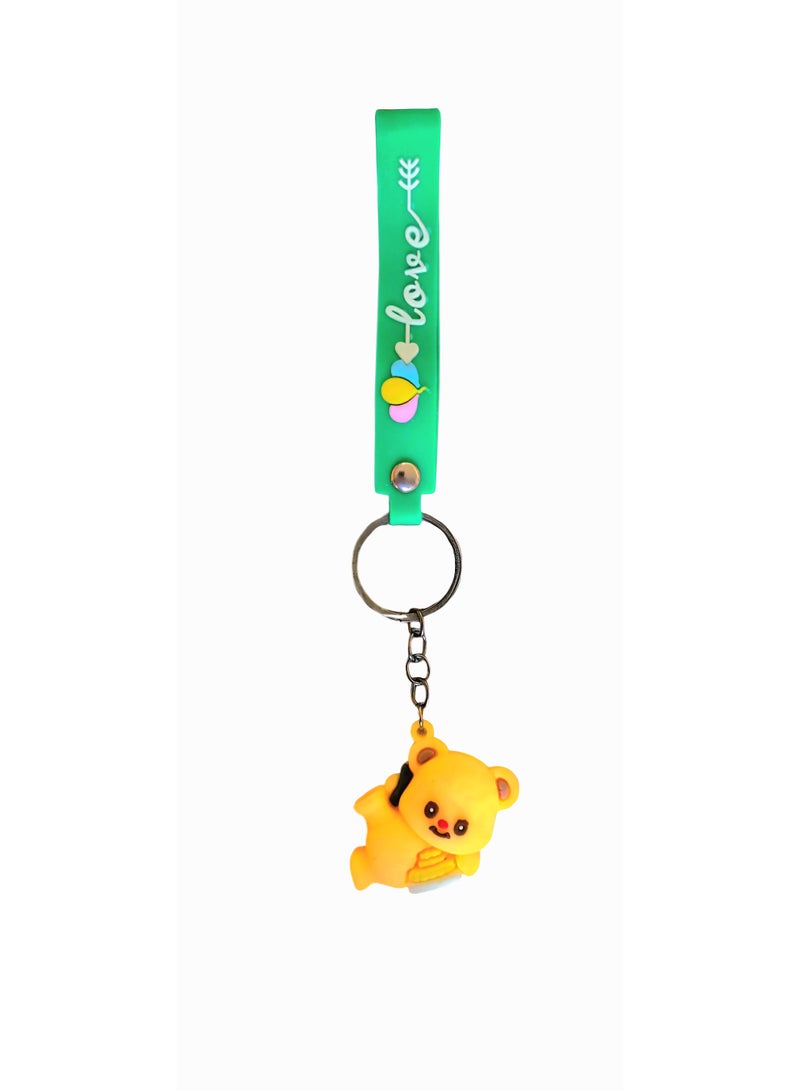 ButterBear Silicone Keychain 1 Piece ( Some Band Color May Vary ) - Image 2