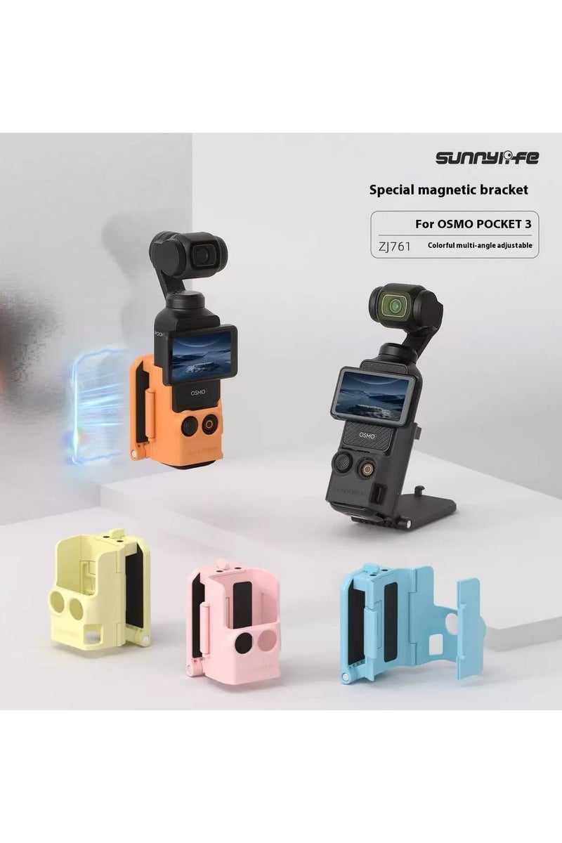 سني لايف Sunnylife DJI Osmo Pocket 3 قاعدة حامل مغناطيسية قابلة لتعديل الزاوية، قاعدة سطح مكتب متعددة الوظائف (أسود) - Image 1