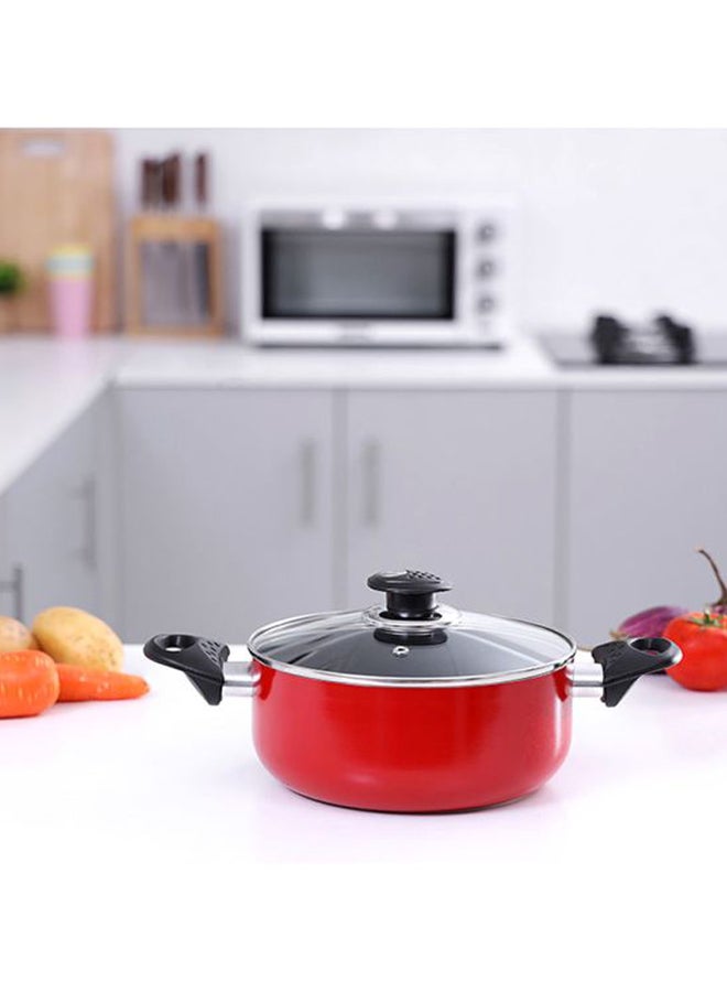 Royalford Casserole With Glass Lid Red 32cm - Image 4