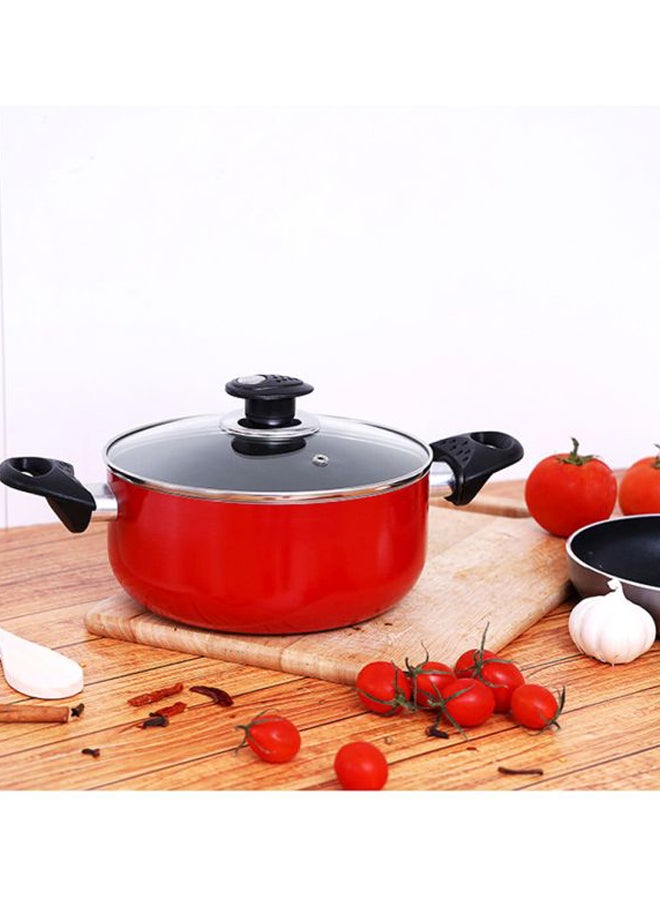 Royalford Casserole With Glass Lid Red 32cm - Image 5