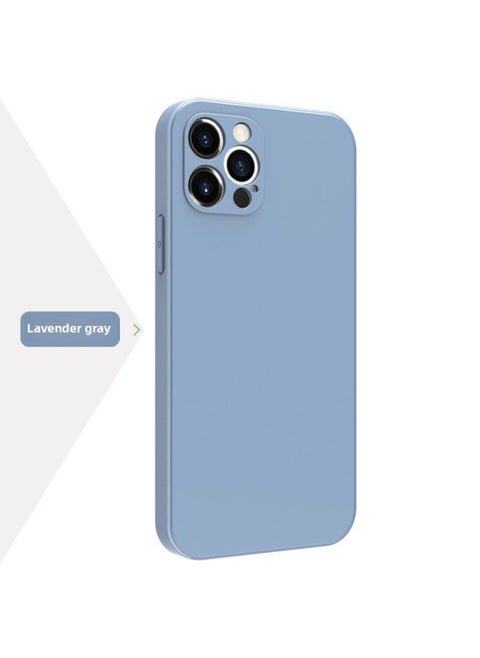 For Iphone 15 Mobile Phone Case For Iphone13 Rubik's Cube Straight Edge For Iphone 16 Full Coverage Drop-Resistant 14 Solid Color 11 Protective Case-Color:Rubik's Cube (lavender Gray)-Applicable Model:For Iphone 14 Pro Max