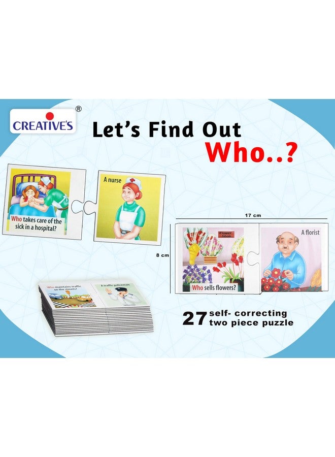 Creative's Let'S Find Out-Who | Wh Question Series | Self-Correcting Match Ups Game | Who Is The Part Of What, When, Where, Why, How Series | Learning Educational Puzzles | Game For Ages 4 & Up - Image 4