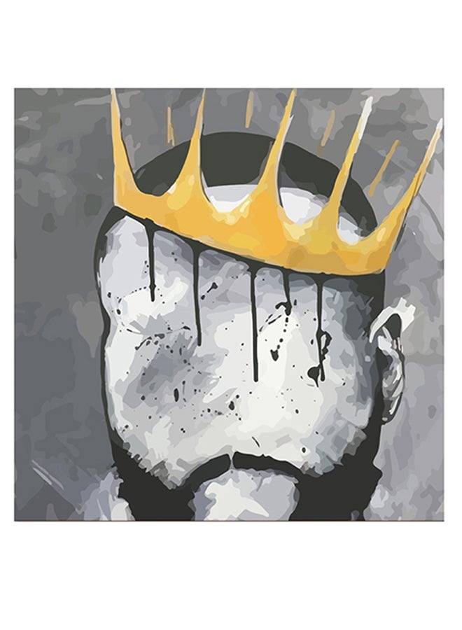 RYN King Themed Wall Art Grey/Yellow/Black 30x30cm - Image 2