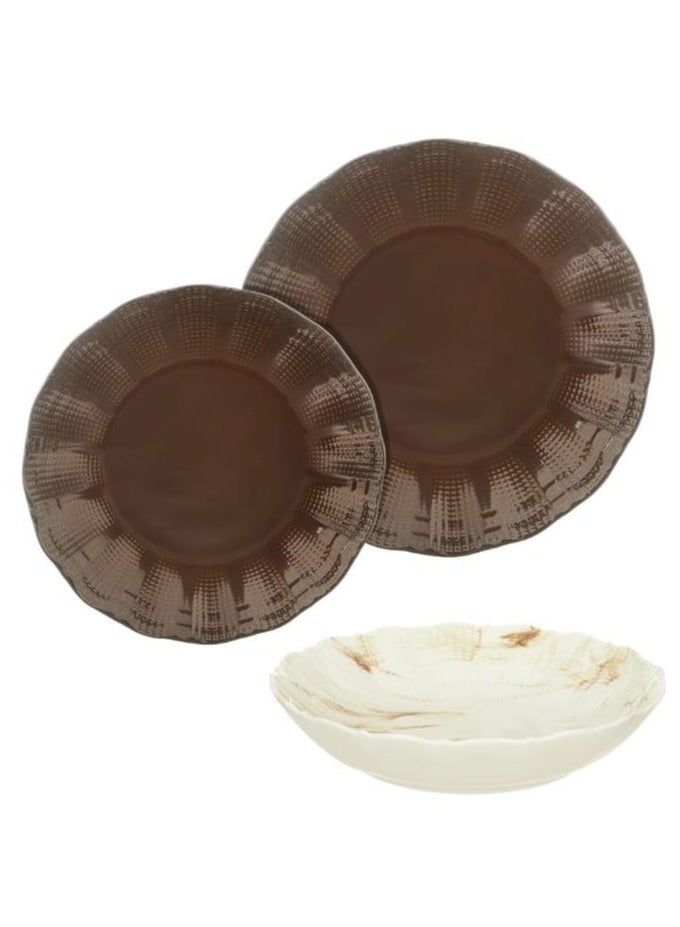Porcelain Dinner Set, 18 Pieces  - Image 1