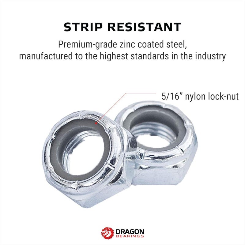 fireball Dragon Spacer, Washer, and Axle Nut (Speed Kit) for Skateboard, Longboard & Cruiser - Spacers, Speed Rings + Axle Nut Set for Bearing Performance - Image 5