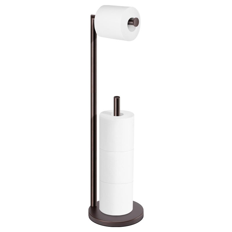 Batoliet Toilet Paper Holder Stand,Toilet Paper Holder Free Standing,Bronze Toilet Paper Roll Holder for 4 Rolls,Toilet Paper Stand - Image 1