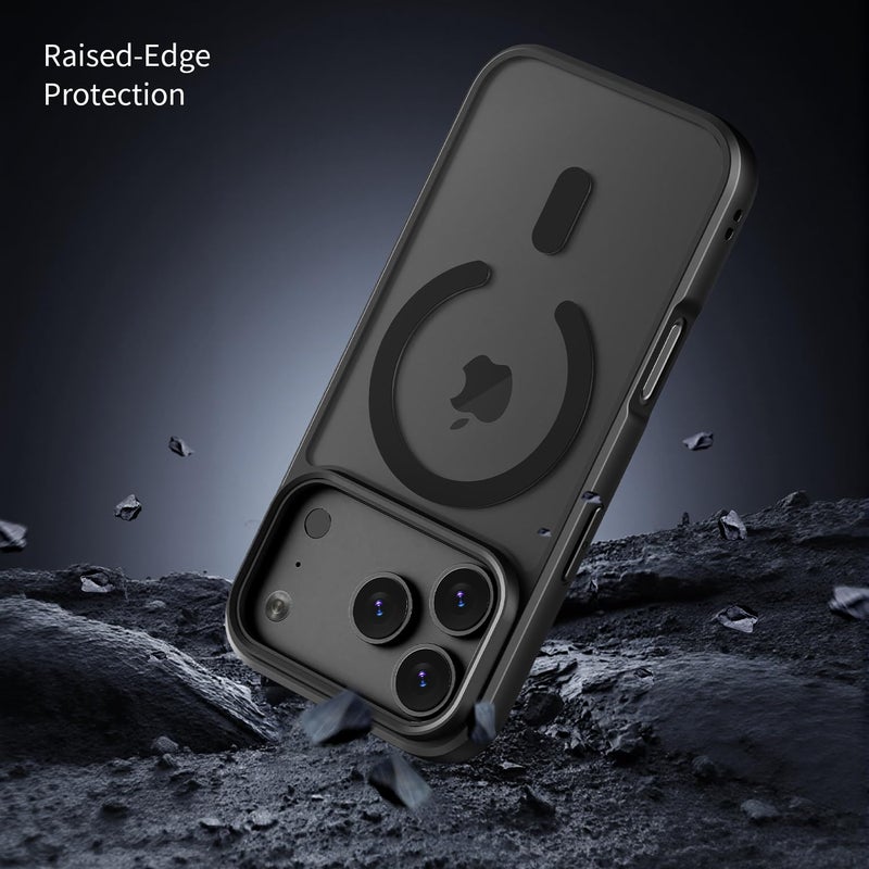 edaiser Magnetic Case for iPhone 17 Pro Max, Anti-Yellowing Transparent Black | MagSafe Compatible | Hybrid Clear Back Cover - Image 4
