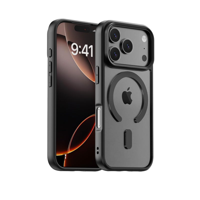 edaiser Magnetic Case for iPhone 17 Pro Max, Anti-Yellowing Transparent Black | MagSafe Compatible | Hybrid Clear Back Cover - Image 1