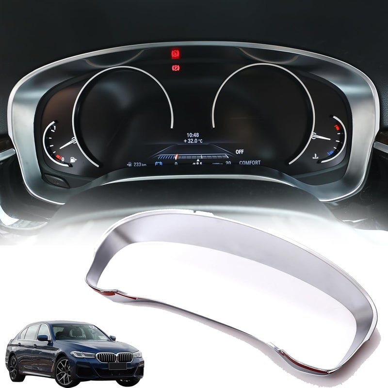 Sekhyna Center Console Dashboard Meter Panel Frame Trim for BMW 5 Series G30 G38 (2018-2022) - ABS Chrome - Image 1