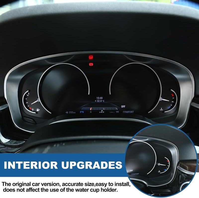 Sekhyna Center Console Dashboard Meter Panel Frame Trim for BMW 5 Series G30 G38 (2018-2022) - ABS Chrome - Image 4