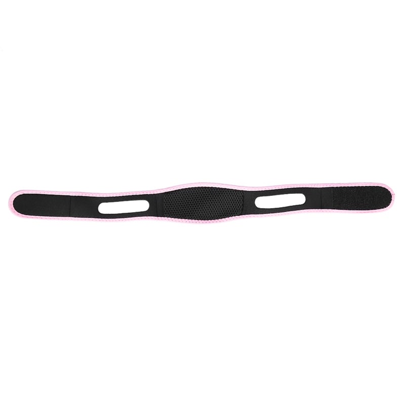 Man Women Adjustable Anti Snoring Belt Snore Stop Headband Chin Jaw Support Strap Pink - Image 3