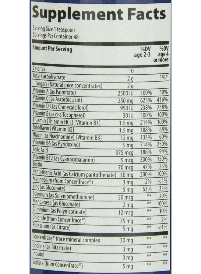 Trace Minerals مكمل المعادن النادرة للأطفال - مكمل صحي شامل للأطفال - مكمل سائل سهل الشرب مع العناصر الغذائية الأساسية - دعم المناعة وصحة العظام - نكهة الحمضيات، 8 أونصة سائلة (48 حصة) - Image 2