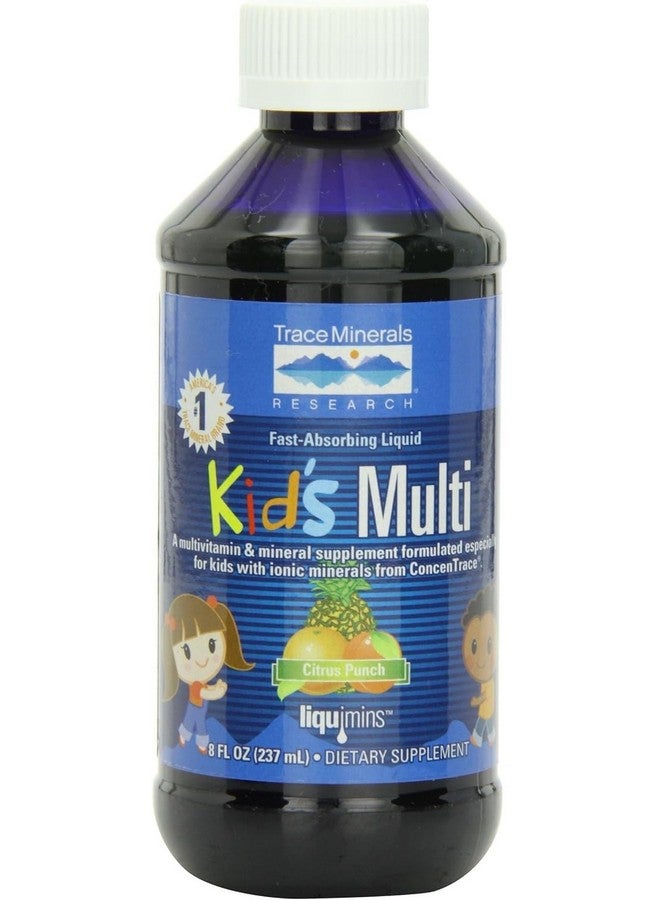 Trace Minerals مكمل المعادن النادرة للأطفال - مكمل صحي شامل للأطفال - مكمل سائل سهل الشرب مع العناصر الغذائية الأساسية - دعم المناعة وصحة العظام - نكهة الحمضيات، 8 أونصة سائلة (48 حصة) - Image 1