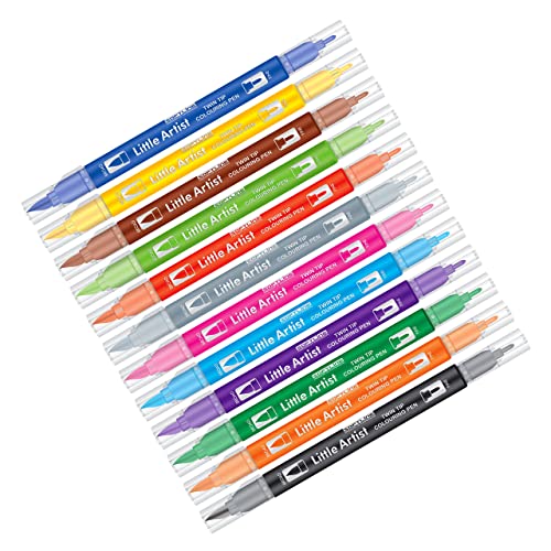 ADD Gel Softline Little Artist Colouring Pen,Twin Tip 12 Pen Set (1),Multicolor - Image 2