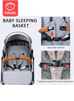 hibobi Lightweight baby Stroller Travel Cabin for Airplane, One-Hand Folding Stroller, Adjustable Multi-Position seat Backrest - Black  - Image 3