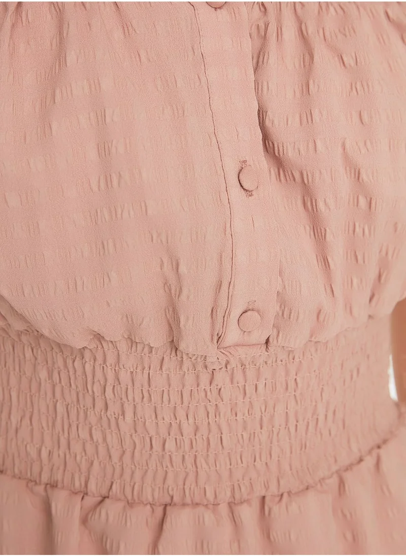 trendyol Strappy Button Detail Knitted Dress