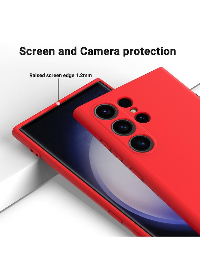 اس-توب جراب لهاتف Samsung Galaxy S24 Ultra 5G، جراب سيليكون سائل ملون - Image 5