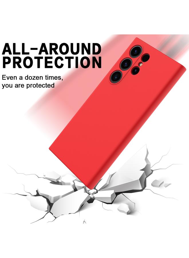 اس-توب جراب لهاتف Samsung Galaxy S24 Ultra 5G، جراب سيليكون سائل ملون - Image 3