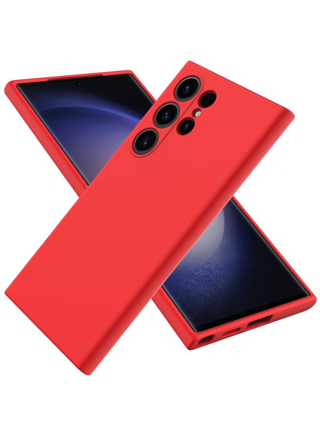 اس-توب جراب لهاتف Samsung Galaxy S24 Ultra 5G، جراب سيليكون سائل ملون - Image 1