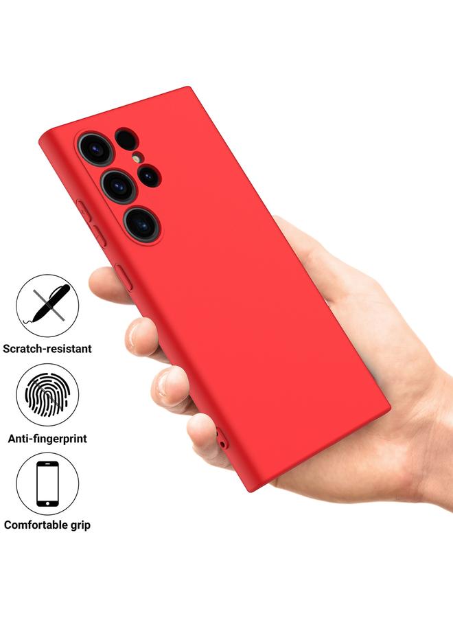 اس-توب جراب لهاتف Samsung Galaxy S24 Ultra 5G، جراب سيليكون سائل ملون - Image 4