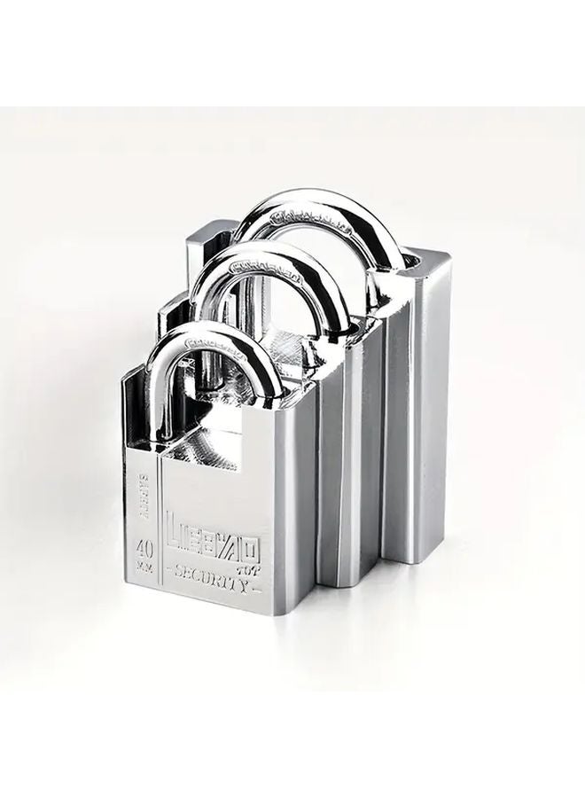40mm Half Bag Lock With 4 Keys Anti Pry Lock Head Anti Cut Anti Theft Household Lock - Image 5