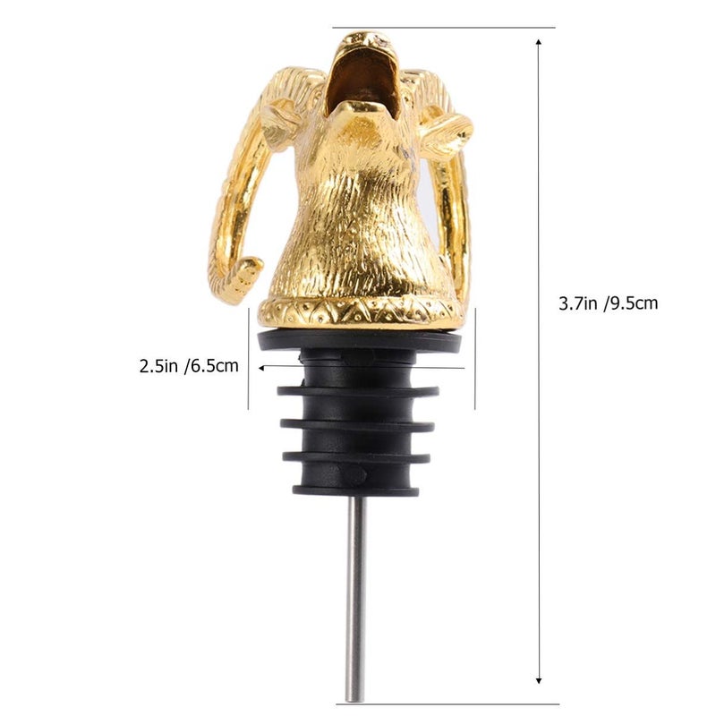 Golden Antelope Head Wine Pourer Aerator Bottle Stopper Unique Design for Parties - Image 4