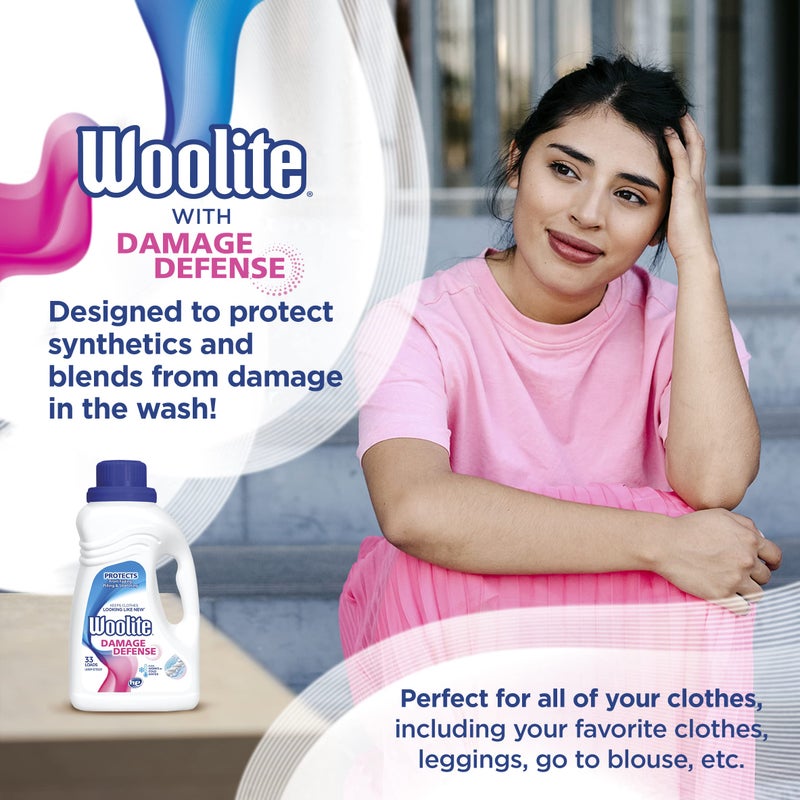 Woolite Damage Defense Liquid Laundry Detergent, Light Fresh Scent, 33 Loads, 50 Fl Oz - Image 3