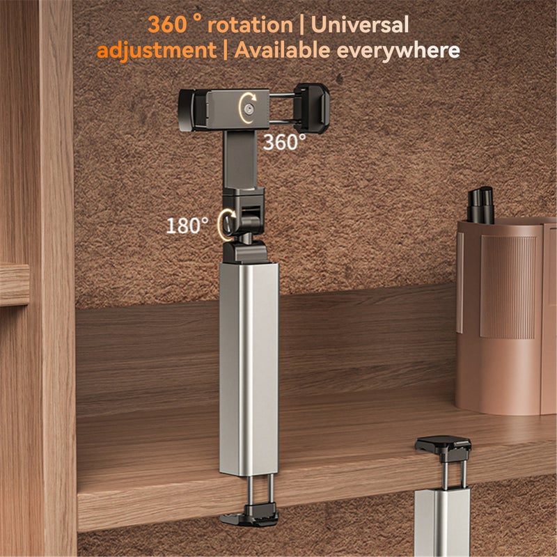 Universal Phone Holder 12.2 X 3 X 3 Cm Ultra-Compact Design - Secure Grip 30mm Max Width Portable Phone Stand for Travelers, Content Creators and Home Users - Image 5
