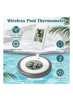 Excefore Wireless Pool Thermometer, Floating Easy Read Digital Pool Thermometer with IPX7 Waterproof, for Swimming Pools, Hot Tubs, Small Ponds, Aquariums  - Image 2