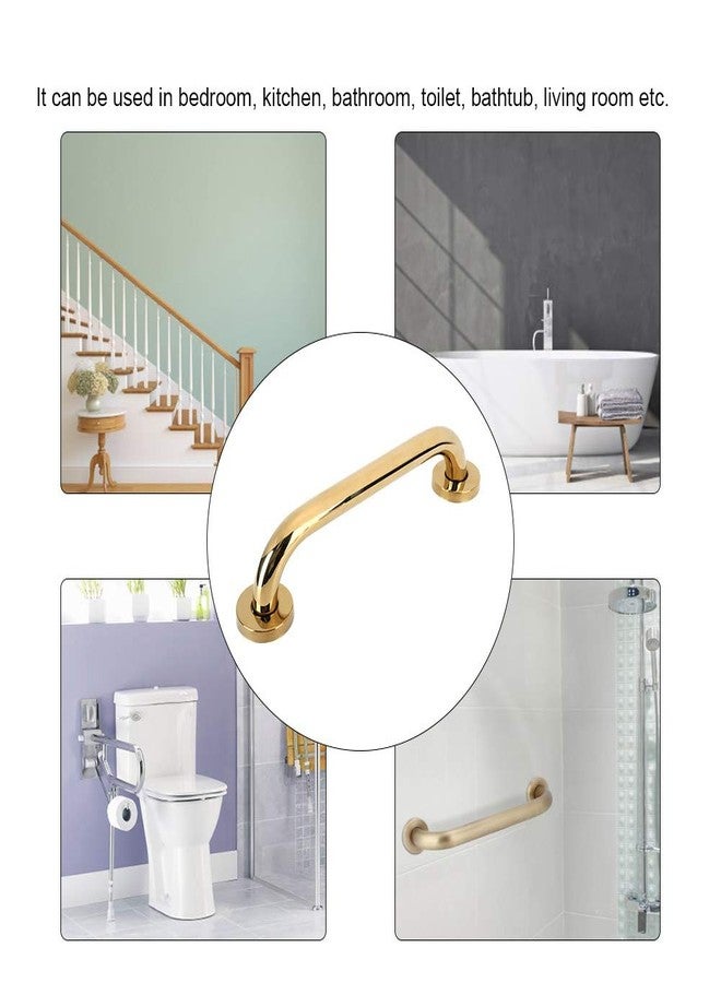 SelWatty 12 inch Shower Grab Bar, Grab Bars for Bathtubs and Showers, Gold Stainless Steel Grab Bar Shower Handle Safety Support Assist Handle for Seniors - Image 5