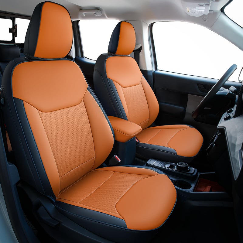 Carlimeki Leather Seat Covers Custom Fit for Maverick 20222026 Compatible with XL XLT Lobo Lariat Tremor Model Armrest Covers Included Faux Leather Fully Covered Fit Like a Glove - Image 3