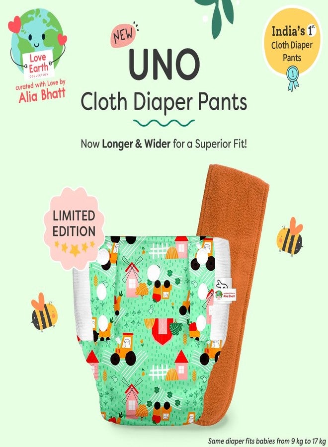 SuperBottoms UNO Pull-up Pant Style Diaper | Cloth Diaper for Babies | Reusable, No Tapes, Easy to Wear, Designed for Active Little Ones | 3M - 3Y | Pack of 1 - Image 2