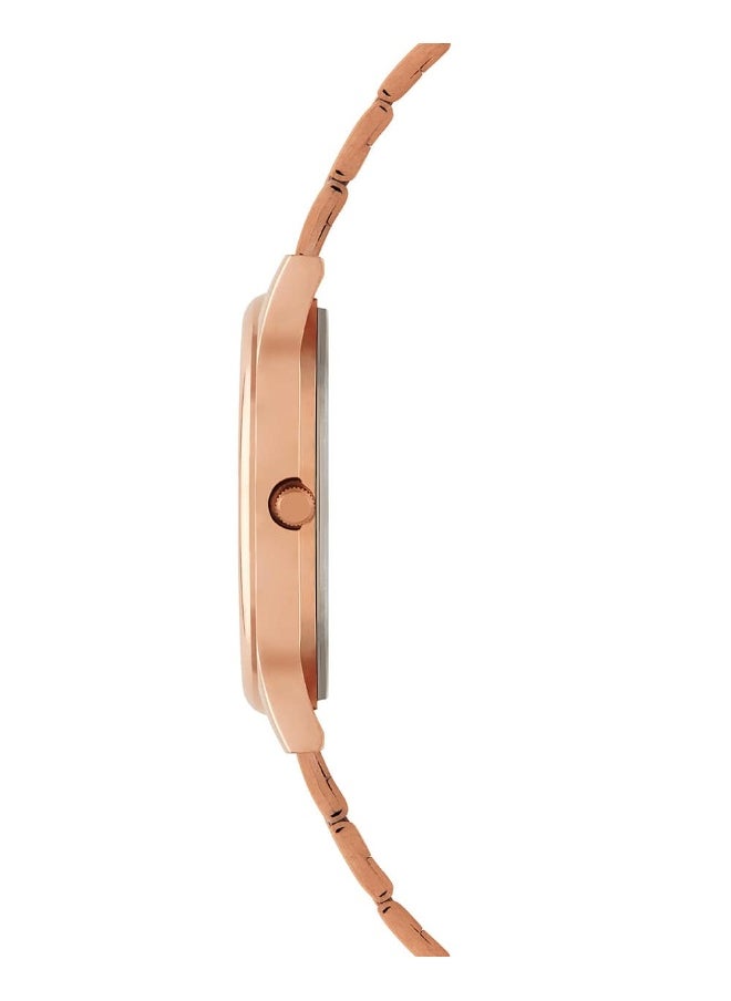 Chumbak TEAL BY CHUMBAK Let's Get Lost Wrist Watch, Rose Gold, strap  - Image 4