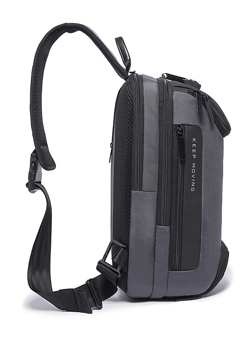 BANGE Fashion Waterproof Chest Bag Large Capacity 7082 BANGE New Oxford Grey - Image 2